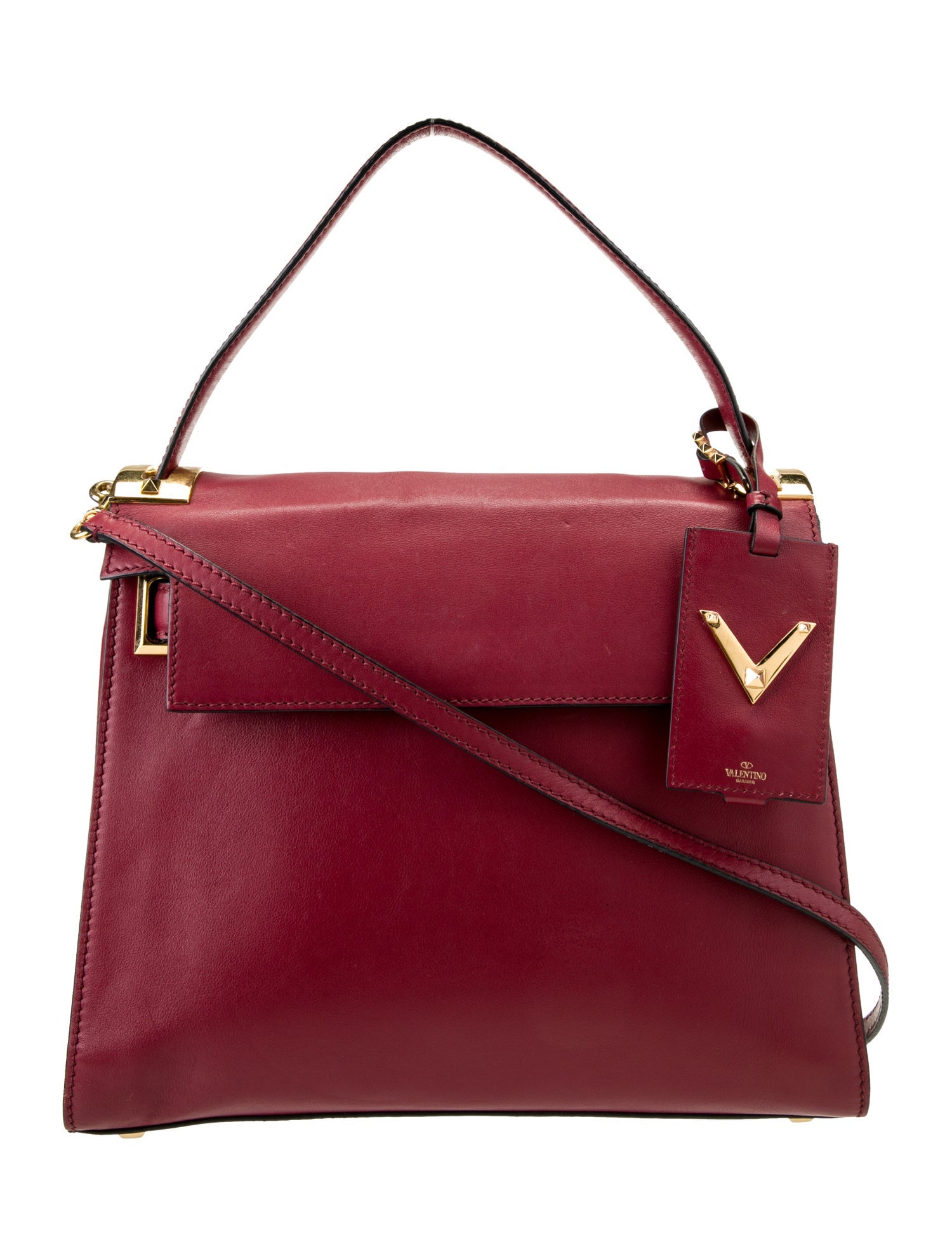Red Valentino Rockstud Top Handle Bag